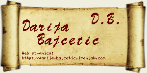 Darija Bajčetić vizit kartica